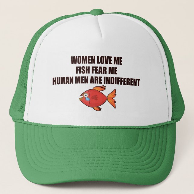 Casquette LES FEMMES M'AIMENT POISSON PEUR MOI HOMMES casque (Devant)
