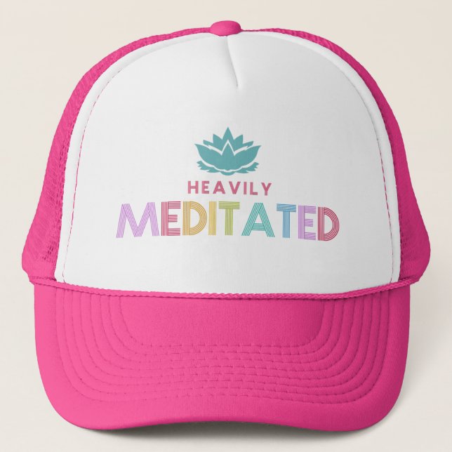 Casquette Les femmes méditent Lourdement Lotus Flower Yoga (Devant)