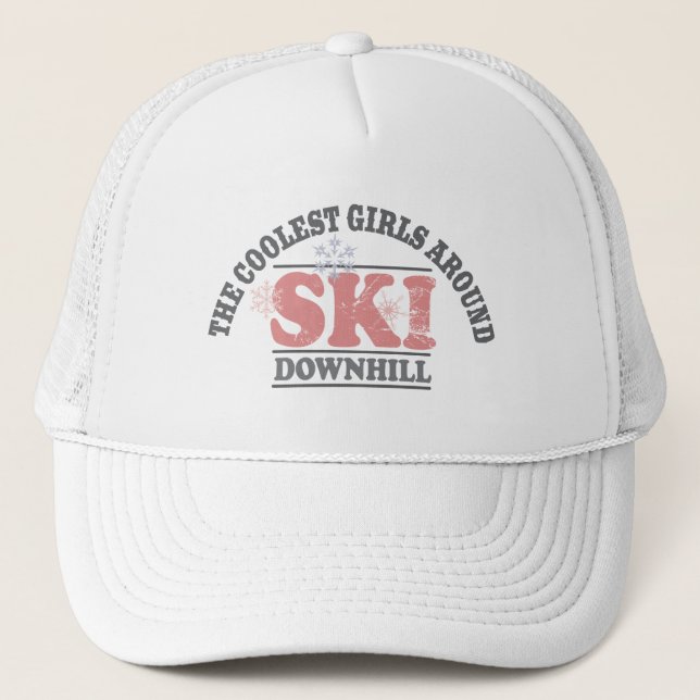 Casquette Les filles les plus fraîches autour du ski en (Devant)