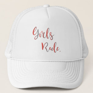Casquette Les filles Règle Cool de typographie inspirante