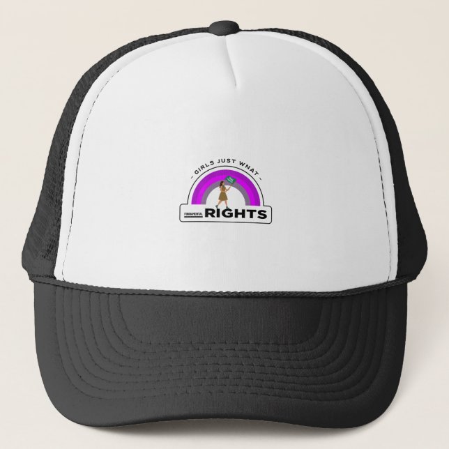 Casquette Les filles veulent juste des droits fondamentaux (Devant)