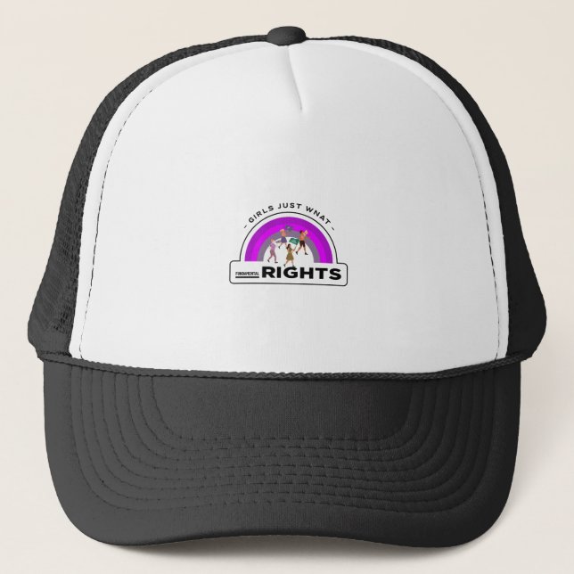 Casquette Les filles veulent juste des droits fondamentaux (Devant)