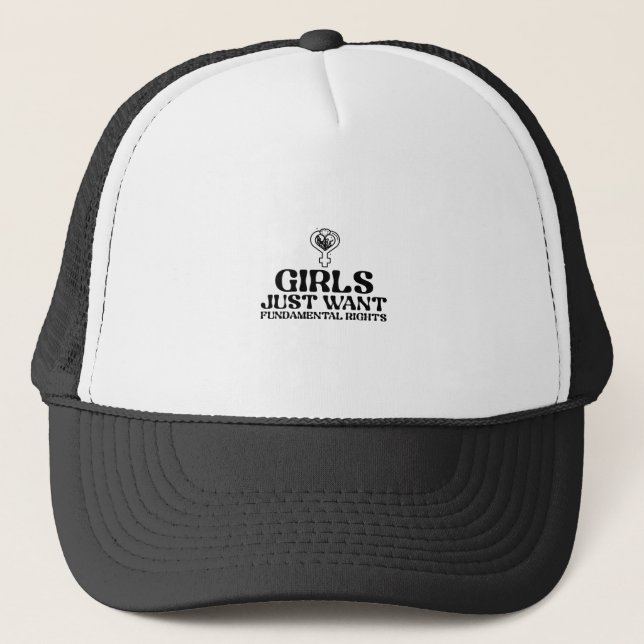 Casquette Les filles veulent juste des droits fondamentaux (Devant)