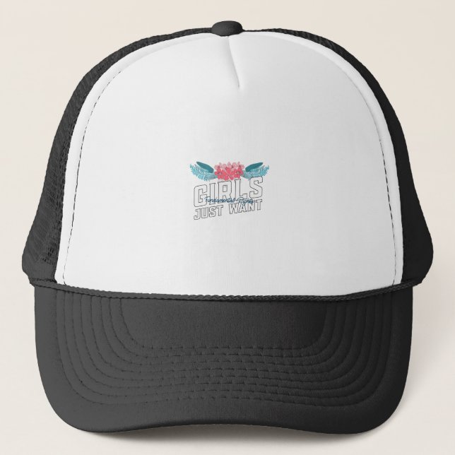 Casquette Les filles veulent juste des droits fondamentaux (Devant)