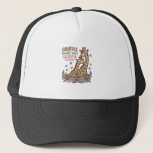 Casquette Les girafes me rendent heureux, design de chemise