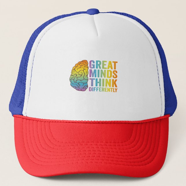 Casquette Les Grandes Esprits Pensent Différemment Adhd Neur (Devant)
