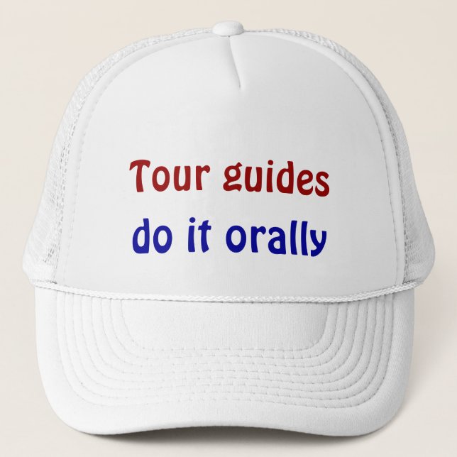 Casquette Les guides touristiques le font oralement (Devant)