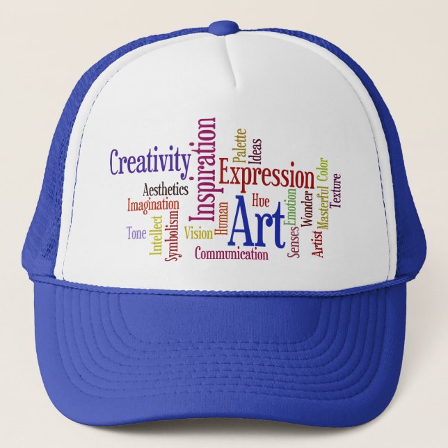 Casquette Les ingrédients de l'art - pour l'artiste, (Devant)