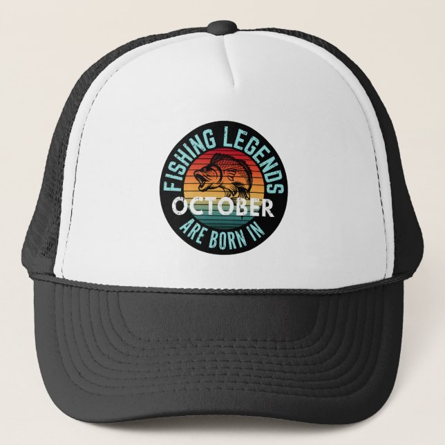 CASQUETTE LES LÉGENDES DE PÊCHE NÉCESSITENT D'OCTOBRE (Devant)