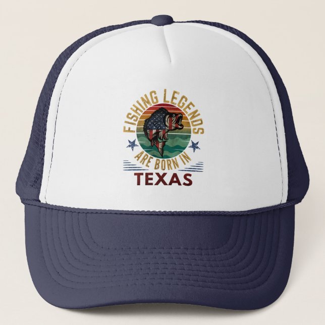 CASQUETTE LES LÉGENDES DE PÊCHE NÉCESSITENT DU TEXAS (Devant)
