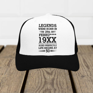 Casquette Les légendes personnalisées sont nées à la date Mo
