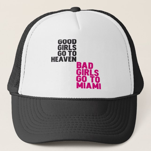 Casquette Les mauvaises filles vont à Miami (Devant)