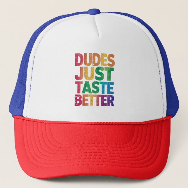 Casquette Les mecs Goûtent juste un meilleur Gay pride déses (Devant)