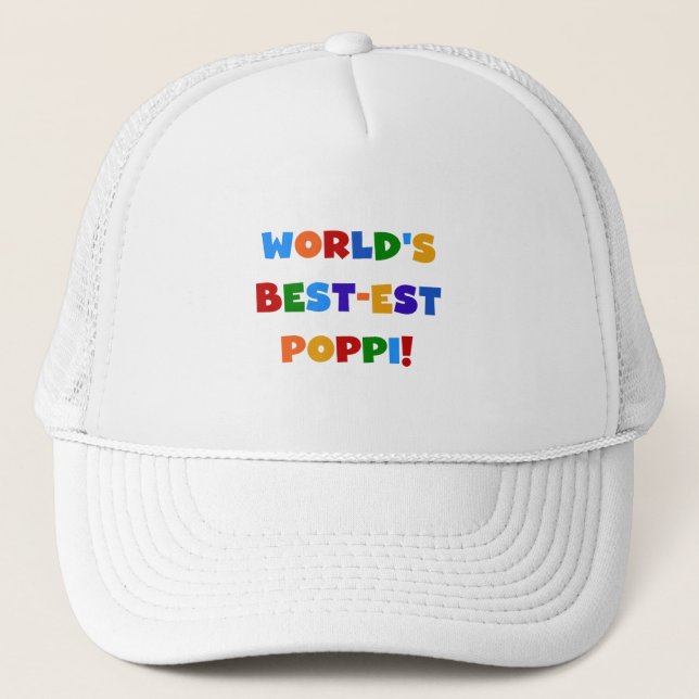 Casquette Les meilleurs cadeaux de couleurs vives Poppi du m (Devant)