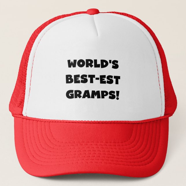 Casquette Les meilleurs cadeaux de Gramps du monde de Black  (Devant)