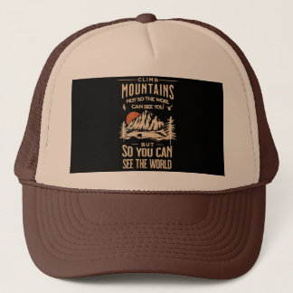 Casquette Les montagnes appellent des phrases sur la motivat