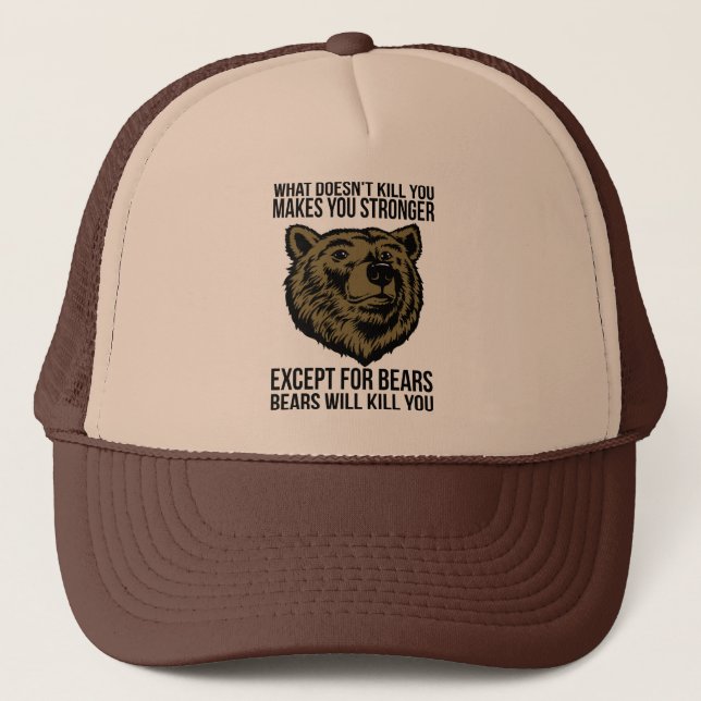 Casquette Les ours vous tueront - La nouveauté amusante (Devant)