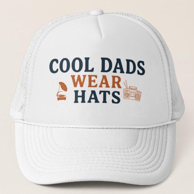 Casquette Les papas cool portent des chapeaux (Devant)