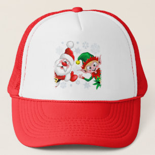 Casquette Les personnages de Noël de père Noël et Elf