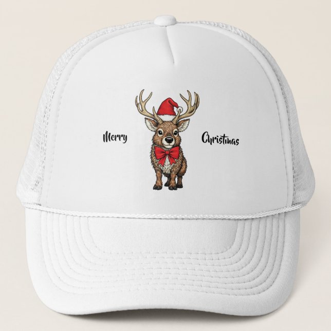Casquette Les rennes du Père Noël (Devant)