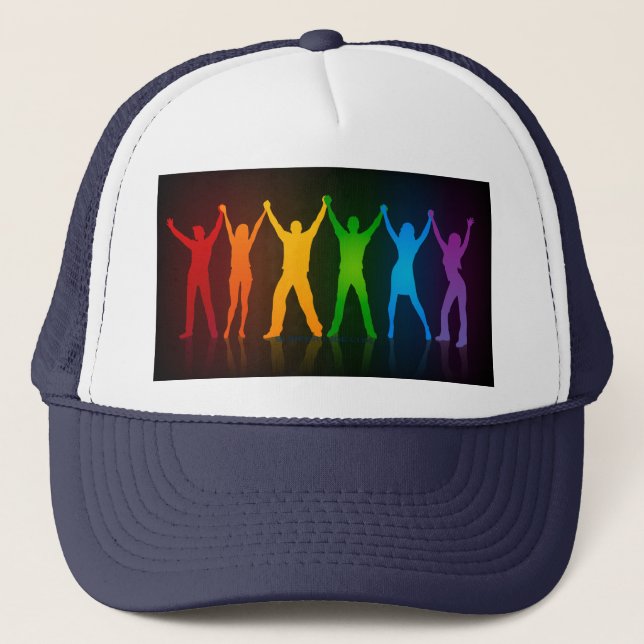 Casquette Les six silhouettes debout de Slipperyjoe, bras le (Devant)