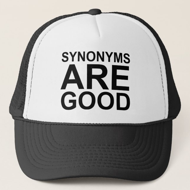 Casquette LES SYNONYMES SONT BIEN Langage Blague Drôle Gross (Devant)