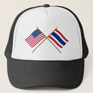 Casquette Les USA et drapeaux croisés par Thaïlande