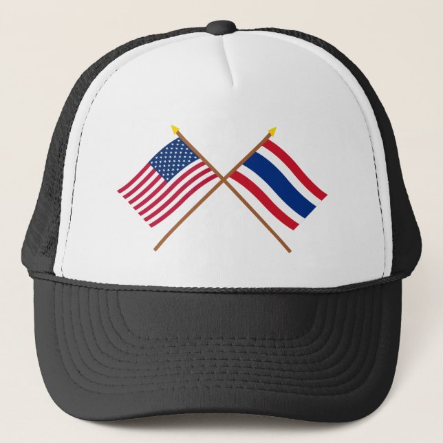 Casquette Les USA et drapeaux croisés par Thaïlande (Devant)