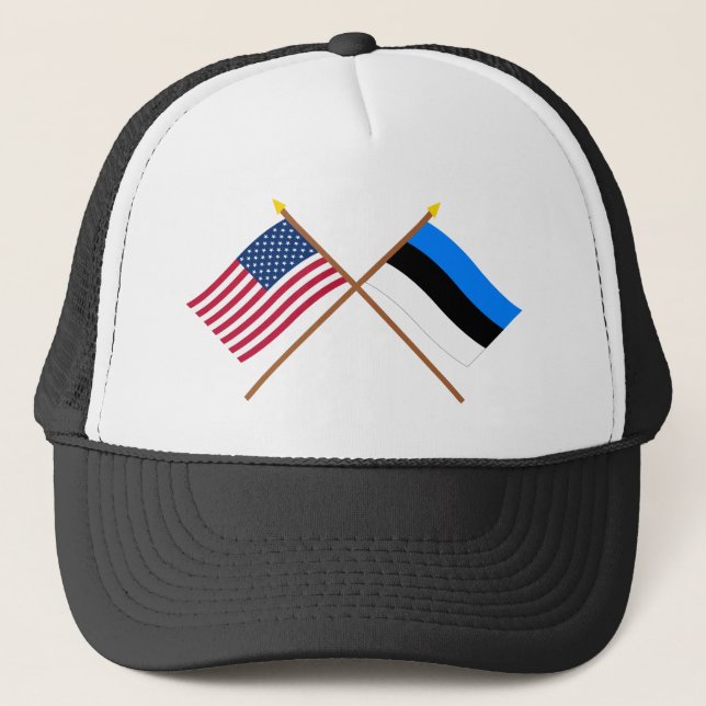 Casquette Les USA et drapeaux croisés parEstonie (Devant)