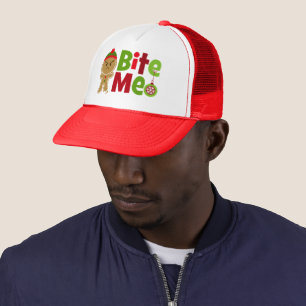 Casquette Les vacances de biscuit de Noël me mordent