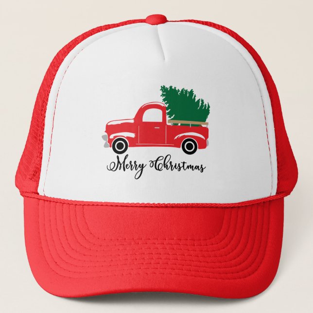 Casquette Les vacances de camion de Noël de pays expriment (Devant)