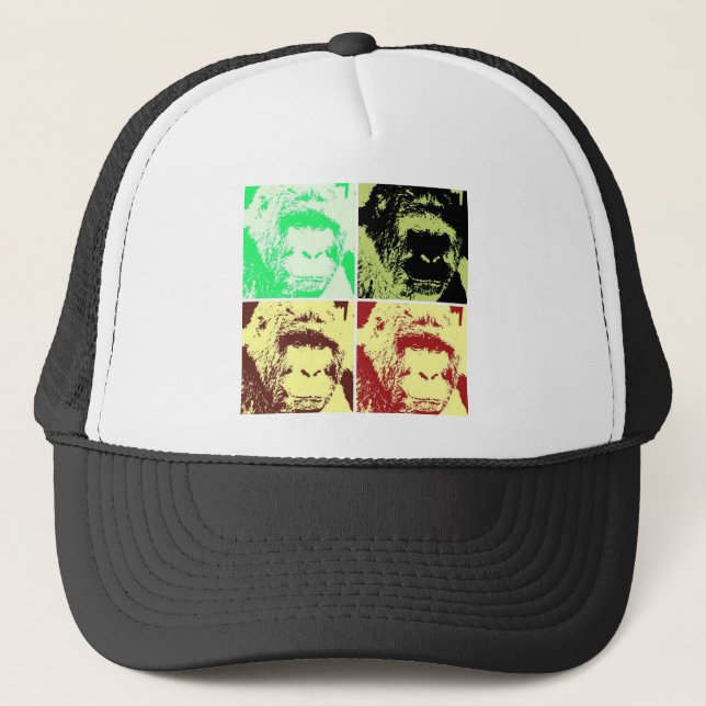 Casquette Les visages de Gorilla Pop Art (Devant)