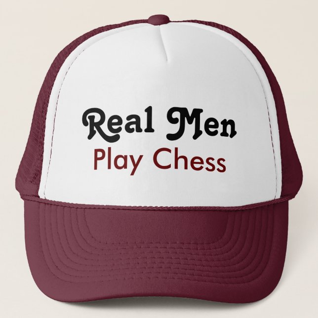 Casquette Les vrais hommes jouent aux échecs (Devant)