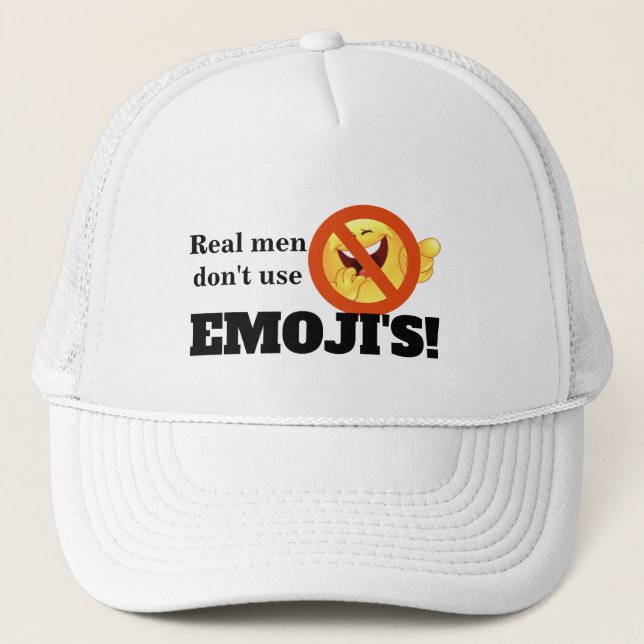 Casquette Les vrais hommes n'utilisent pas Emoji (Devant)