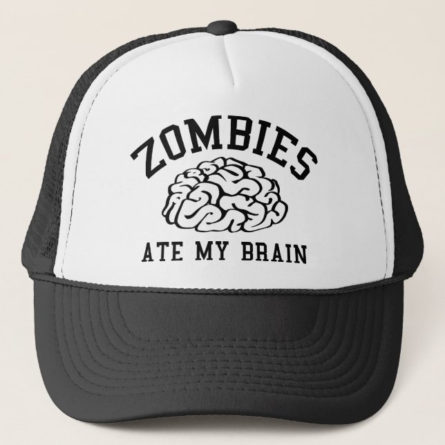 Casquette Les zombies ont mangé mon cerveau (Devant)