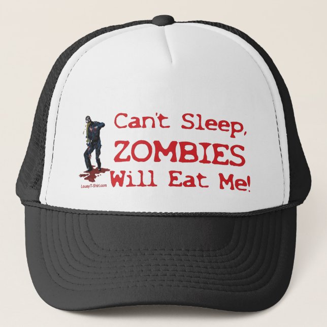 Casquette Les zombis me mangeront (Devant)