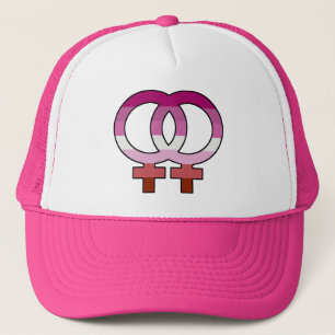 Casquette lesbien de camionneur de symbole de