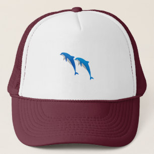 CASQUETTE L'ÉTÉ, DES DOLPHINS GRIS ET BLEU FUNNY