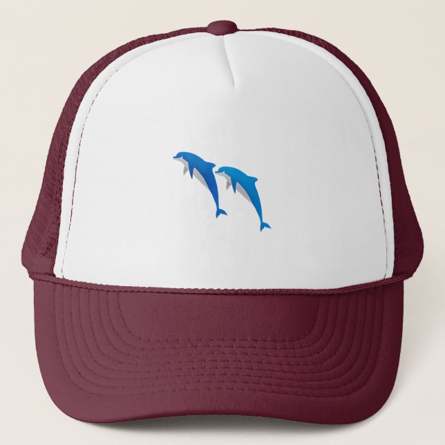 CASQUETTE L'ÉTÉ, DES DOLPHINS GRIS ET BLEU FUNNY (Devant)