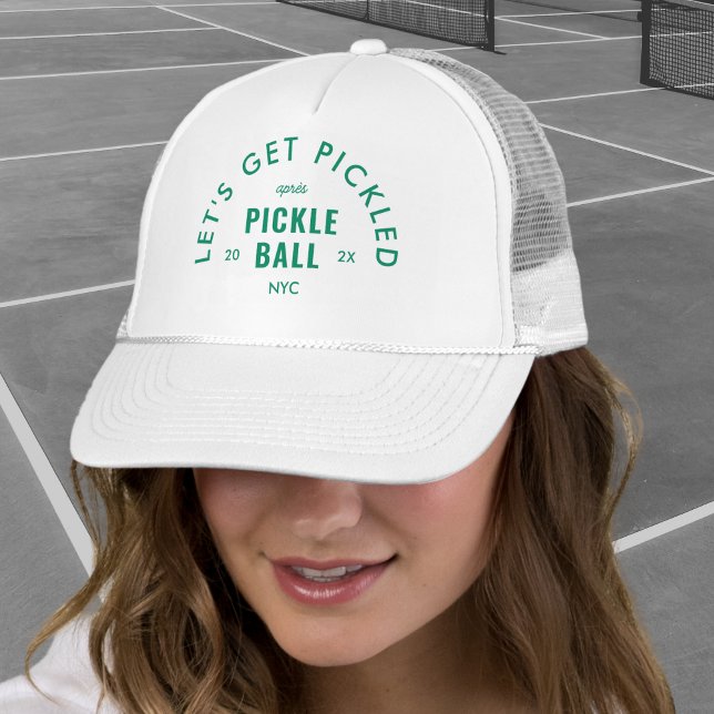Casquette Let's Get Pickled Après Pickle Ball White (Créateur téléchargé)