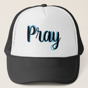 Casquette lettrage PRAY mignon   Chapeau de camion