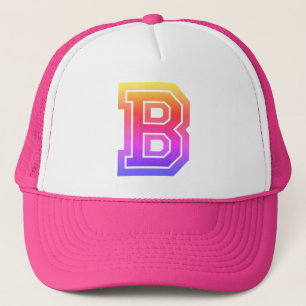 Casquette Lettre arc-en-ciel 'B' Monogramme