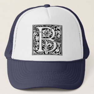 Casquette Lettre B Monogramme médiéval Vintage Initial