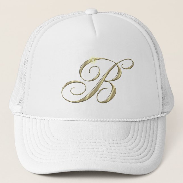 Casquette Lettre B monogramme or (Devant)