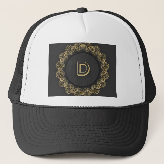 Casquette LETTRE D INITIALE Élégante Monogramme Image imprim (Devant)