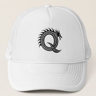 Casquette Lettre de dragon Q – Conception d'alphabet de drag