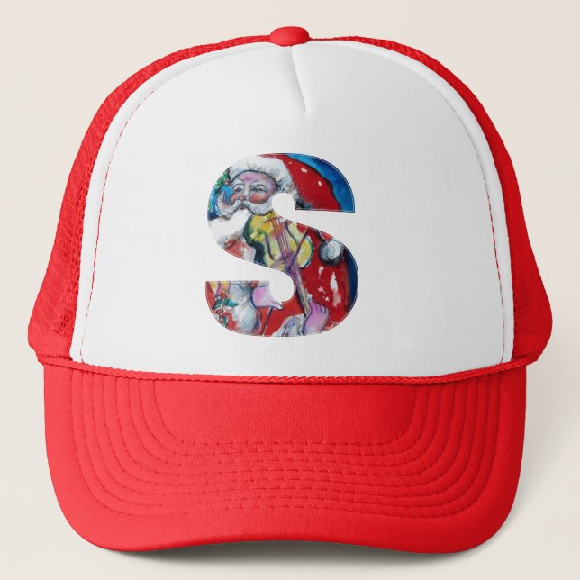 CASQUETTE LETTRE DE NOËL / PÈRE NOËL AVEC MONOGRAM DE VIOLON (Devant)