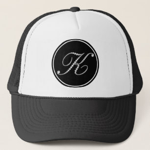 Casquette LETTRE Diamants Blancs K MONO