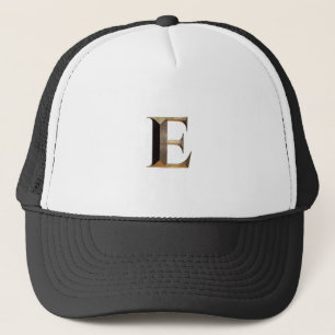 Casquette Lettre "E" classique Monogramme imprimé Monochrome