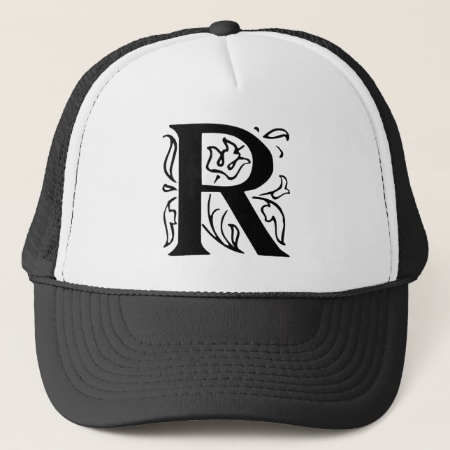 Casquette Lettre fantaisie R (Devant)